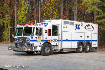 Wheaton Volunteer Rescue Squad, MD Montgomery County Fire Rescue Rescue Squad 726 fire truck apparatus Seagrave Marauder II Rescue 1 Larry Shapiro photographer shapirophotography.net